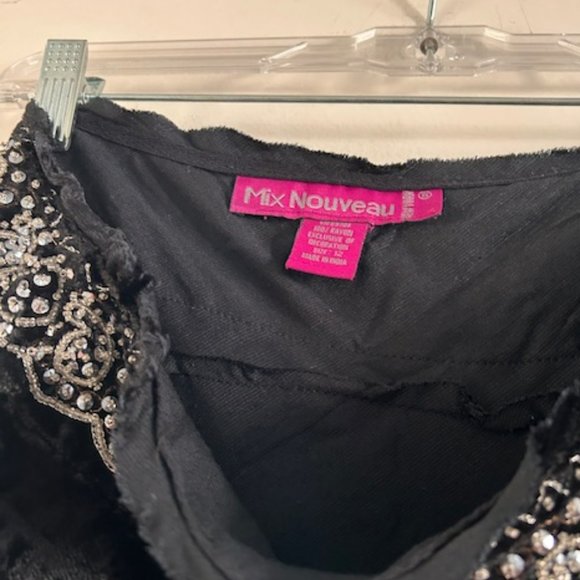 Mix Nouveau Velvet Beaded Waist Skirt, Size 12 - Picture 3 of 5
